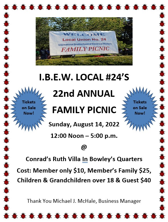 <br><strong>Get your tickets now for the annual Family Picnic!