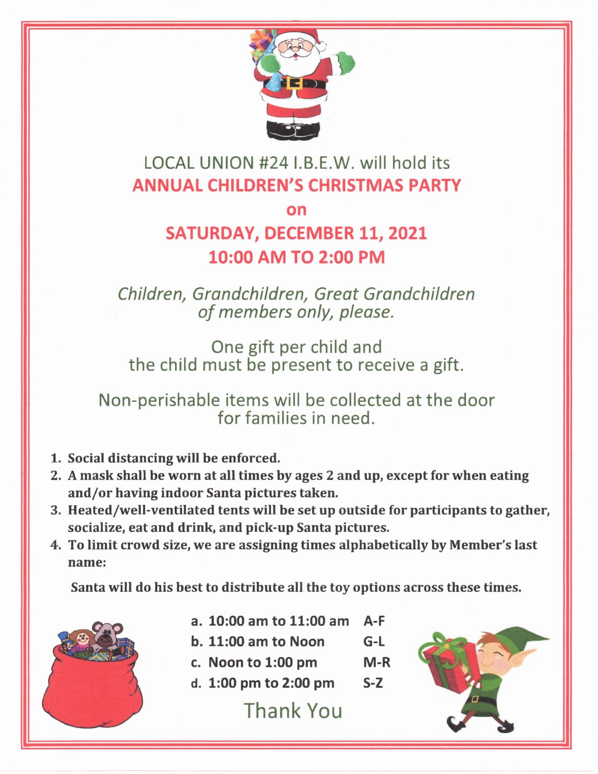 IBEW Local Union 24 Our Children’s Christmas Party Is Saturday!