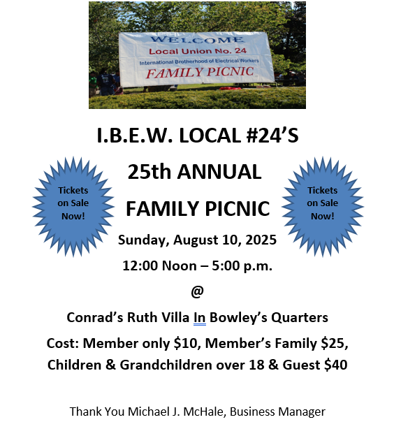 <br><strong>Get your tickets now for the annual Family Picnic!